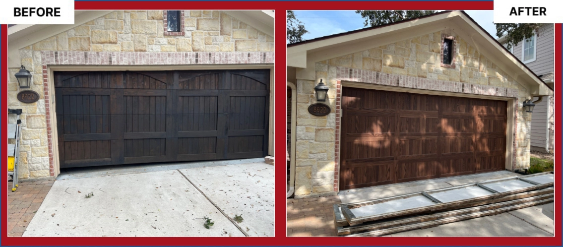 Garage Door Before After Image